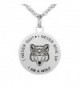 Never Give Up Never Quit Wolf Pendant Stainless Steel dog tag Necklace - C7187Q967M3