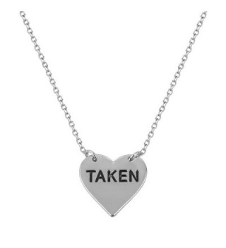 Lux Accessories Delicate TAKEN Heart Boyfriend Girlfriend Gift Pendant Charm Necklace. - C911ZU3R061