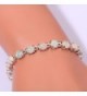 CiNily Rhodium Created Gemstone Bracelet