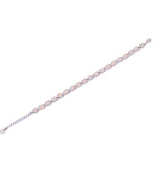 CiNily Rhodium Created Gemstone Bracelet in Women's Link Bracelets