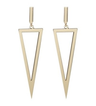 LILIE&WHITE Metal Triangle Danlge Drop Earrings For Women Costume Jewelry - Gold - CN17YIM97XQ