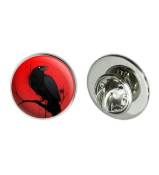 Crow on Branch Metal 0.75" Lapel Hat Pin Tie Tack Pinback - CV186YSZORE