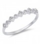 White CZ Beautiful Stackable Ring New .925 Sterling Silver Thin Band Sizes 4-10 - C0182HX0H5A