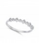 White Beautiful Stackable Sterling Silver