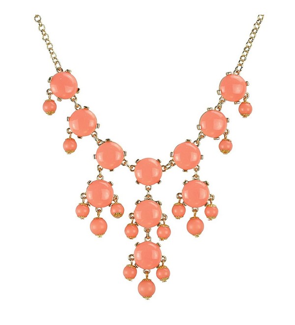 Jane Stone Small Bubble Necklace Y-Necklace Fashion Jewelry Statement Jewellery(Fn0626) - GM-Orange Red - CZ11ETJMK71