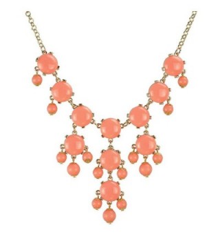Jane Stone Small Bubble Necklace Y-Necklace Fashion Jewelry Statement Jewellery(Fn0626) - GM-Orange Red - CZ11ETJMK71