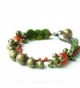 Dlakela Thailand Copper Jingle Bell Red Agate Beads Anklet Bracelet-Women's Anklet-8" - C511TMFXJ3B