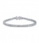 Bling Jewelry Channel Set CZ Classic Sterling Silver Tennis Bracelet 7.5in - CY11E474USP