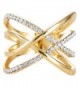 FAPPAC Crossover Entwined Ring Enriched with Swarovski Crystals - CW12GI1M6XF