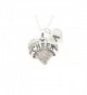 Custom Crystal Cheer Cheerleading Silver Chain Necklace Choose Initial Charm - CU12MZ0AZAG