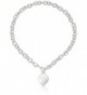 GUESS Womens Heart Charm Necklace - Silver - C31160FKNCL