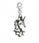 Unicorn Horse Head Clip On For Bracelet Charm Pendant for European Charm Jewelry w/ Lobster Clasp - C711U968DKL