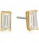 Nicole Miller Sweet Baguette Stud Earrings - Gold - CK12NE397XH