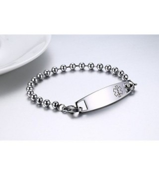 Engraved Stainless Surgical Medical Bracelets