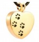 Stainless Memorial Necklace Cremation Jewelry - gold - CF17Y2H35MN