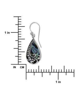 Sterling Silver Abalone Teardrop Earrings