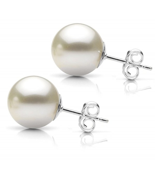 White Cultured Freshwater Pearl Stud Earrings 14K Gold Jewelry - CE11E56VQQT