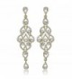 Janefashions DROPS AUSTRIAN CRYSTAL RHINESTONE GOLD CHANDELIER DANGLE EARRINGS BRIDAL E2088G - CQ12JCAGFBH