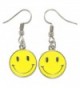 Dangle Earrings Happy Smiley Face Circle Silver Yellow Tone Alloy AnsonsImages - CR1887NN4E5