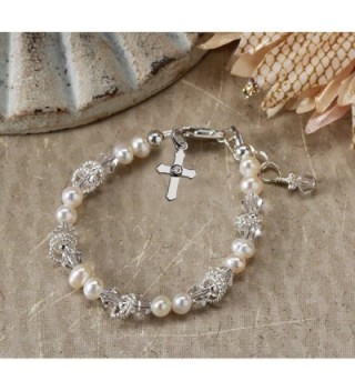 Childrens Sterling Communion Bracelet Cultured