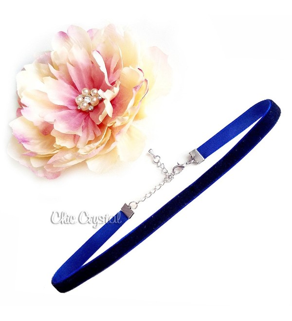 Simple Velvet Choker - royal blue - C812JA3OA2L