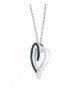 Pendant Necklace Diamonds Sterling Silver