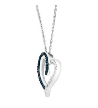 Pendant Necklace Diamonds Sterling Silver