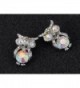 Alilang Silvery Iridescent Small Earrings