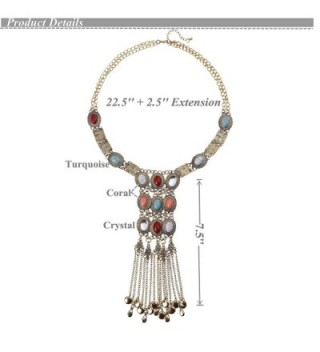 Paxuan Antique Turquoise Necklace Statement