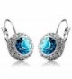 MANDI HOME New Rhinestone Crystal Dangle Earrings Ear Hook Stud for Woman Girl Lady (Blue) - CK11JK4Z72P
