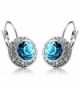 MANDI HOME New Rhinestone Crystal Dangle Earrings Ear Hook Stud for Woman Girl Lady (Blue) - CK11JK4Z72P