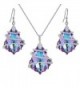 EVER FAITH Sterling Baroque Swarovski - 1-Vitrial Light Purple - CI17YTI68YR