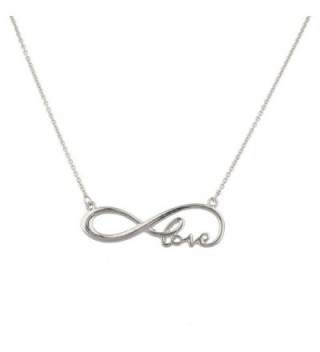 Lux Accessories Love You To Infinity And Back Cursive Pendant Necklace. - CX11WJLGHM5