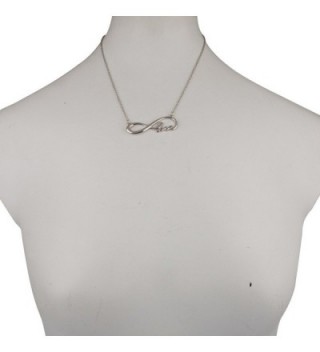 Lux Accessories Infinity Cursive Necklace