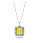 Softball Player Charm Classic Silver Plated Square Crystal Necklace - CG11MCHXLHZ