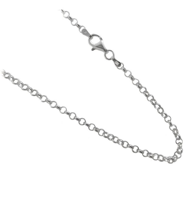 3mm Rolo Chain .925 Italian Sterling Silver Necklace. 16-18-20-22-24-30 Inches available - C411XMJ8GY5