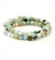 Stunning 6mm Round Amazonite Bead Stretchy Wrap Bracelet / Necklace - CI11XYJJGAP