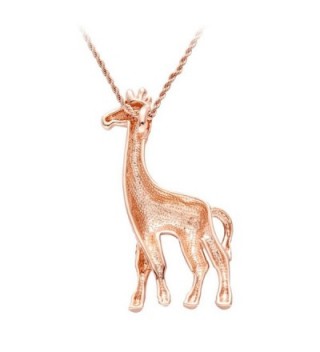 SENFAI Giraffe Crystal Sweater Necklace