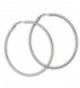 Stainless Steel Large Shiny Round Continuous Hoop Pierced Earrings- 80mm - C612HHHG31F
