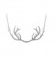 Helen de Lete Innovative Deer Horn Antler Sterling Silver Collar Necklace - C012F39G0PN