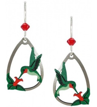 Sienna Sky Ruby Throat Hummingbird Teardrop Earrings 1419 - C011EXBTDXT
