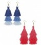 FINREZIO 1-2 Pairs Drop Dangle Tassel Earrings for Women Girls Tiered Thread Earrings - CV188IE75W3