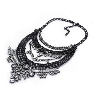 Statement Necklace Black White NABROJ