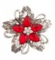 Lux Accessories Heirloom Floral Stone Flower Brooch - CZ11L7LRP3N