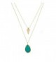 Lux Accessories Womens Turquoise Stone Teardrop Arrow Arrowhead Layered Necklace - Gold - CJ123FIO76D