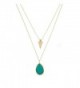 Lux Accessories Womens Turquoise Stone Teardrop Arrow Arrowhead Layered Necklace - Gold - CJ123FIO76D
