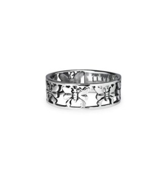 Sterling Silver Eternity Butterfly Ring in Women's Wedding & Engagement Rings