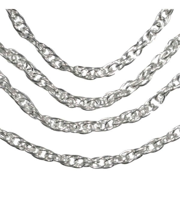 Sterling Silver Argentium Rope Pendant Chain 1.8mm 20 Inch - C612DJZ7M9B