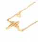 Plated Heart Pulse Necklace Women