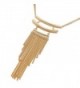 Onnea Gold Plated Horizontal Tube Bar Tassel Necklace- 32"+4" - CX1236TA6WT